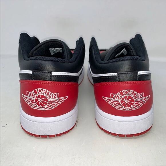 Nike Air Jordan 1 Low Bred Toe Gym Red Black 553558-161 Men's Size 14 - Picture 3 of 5